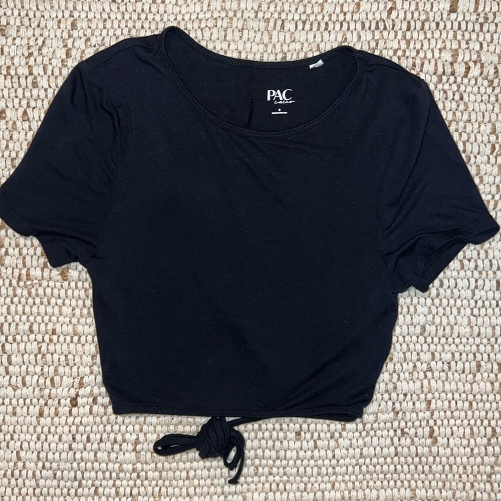 Pacsun Basic Cropped Tee With Tie Back